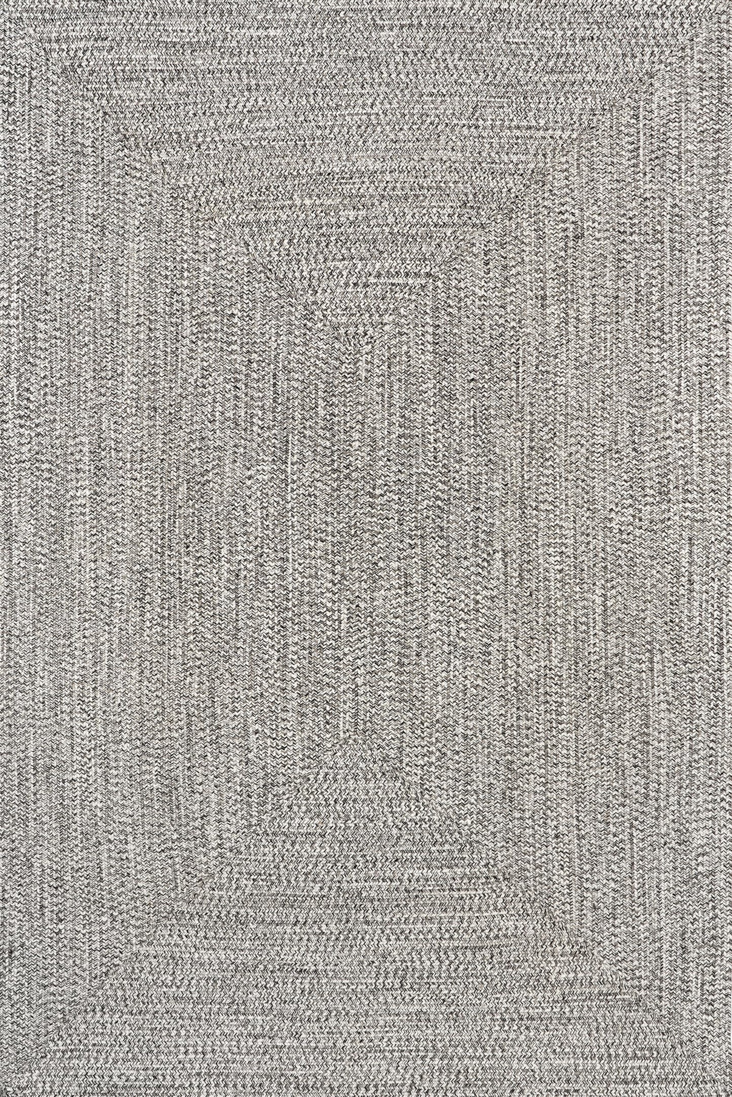 nuLOOM 4' x 6' Solid Hand Braided Indoor/Outdoor Area Rug, Pet-Friendly, High Traffic, Weather Resistant, for Patio, Balcony, Bedroom, Living Room, Dining Room, Wynn Salt And Pepper