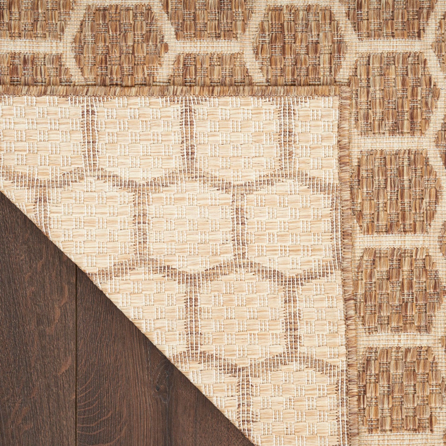 Nourison Home Reversible Indoor Outdoor Natural 8' x 10' Area Rug - Easy Clean, Non Shedding, Bed Room, Living Room, Dining Room, Kitchen (8' x 10')