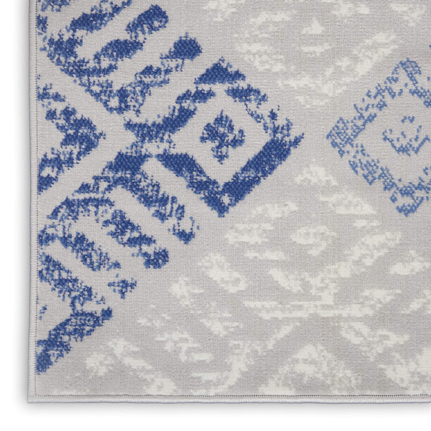 Nourison Home Whimsicle Tribal Grey Blue 7' x 10' Area Rug, Easy Cleaning, Non Shedding, Bed Room, Living Room, Dining Room, Kitchen (7x10)