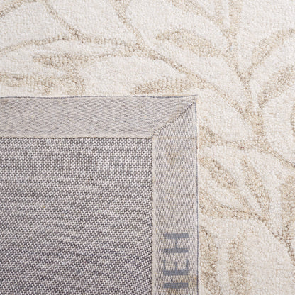 SAFAVIEH Jardin Collection Accent Rug - 3' x 5', Ivory & Beige, Handmade Wool, Ideal for High Traffic Areas in Entryway, Living Room, Bedroom (JAR753A)
