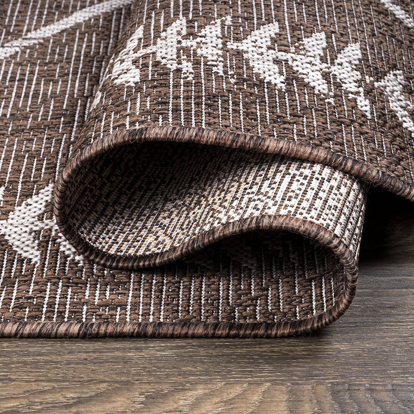 JONATHAN Y Tribal Diamond Trellis Indoor Outdoor Runner Rug 2X10 Brown/Beige, Derya for Backyard, Patio, Porch, Easy-Cleaning, High Traffic, Pet-Friendly, Non-Shedding (SMB129B-210)