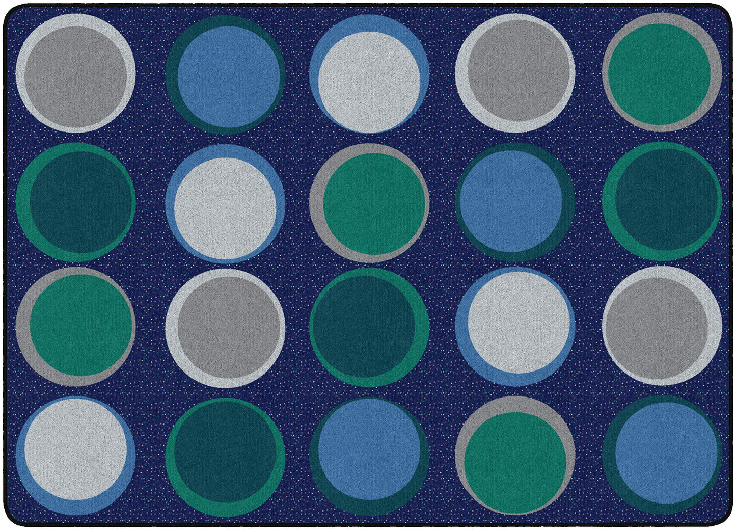Flagship Carpets Sitting Spots Classroom Educational Area Rug for Kids and Teachers, Durable Quality for Schools, Preschool, Daycare, Learning Centers, and Home, 6' x 8'4" - Cool Blue