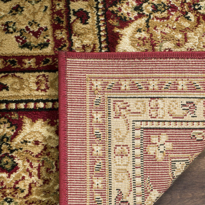 SAFAVIEH Lyndhurst Collection Accent Rug - 4' x 6', Multi & Red, Traditional Oriental Design, Non-Shedding & Easy Care, Ideal for High Traffic Areas in Entryway, Living Room, Bedroom (LNH221B)