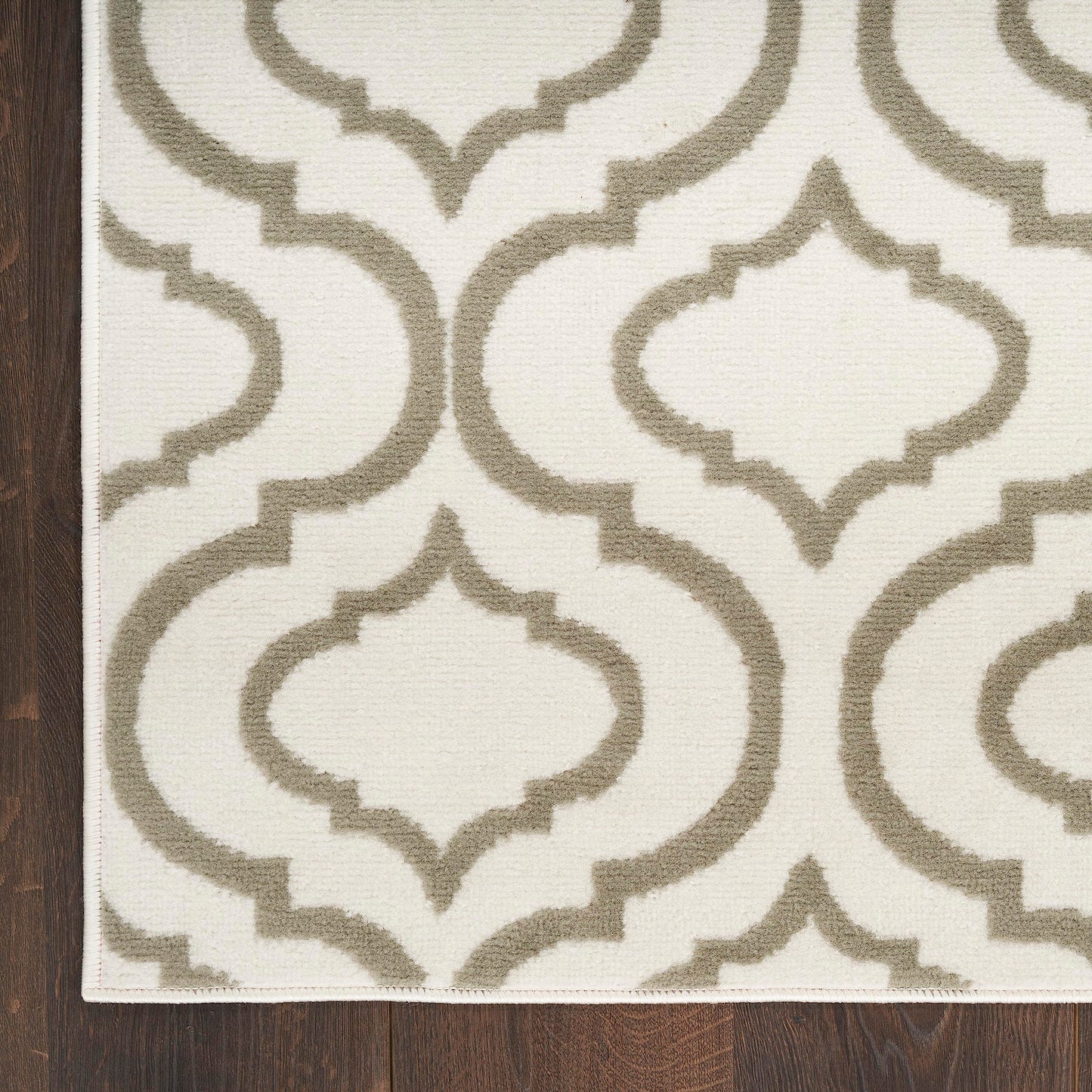 Nourison Home Jubilant Contemporary Ivory Green 7'10" x 9'10" Area Rug, Easy Clean, Non Shedding, Bed Room, Living Room, Dining Room, Kitchen (8x10)