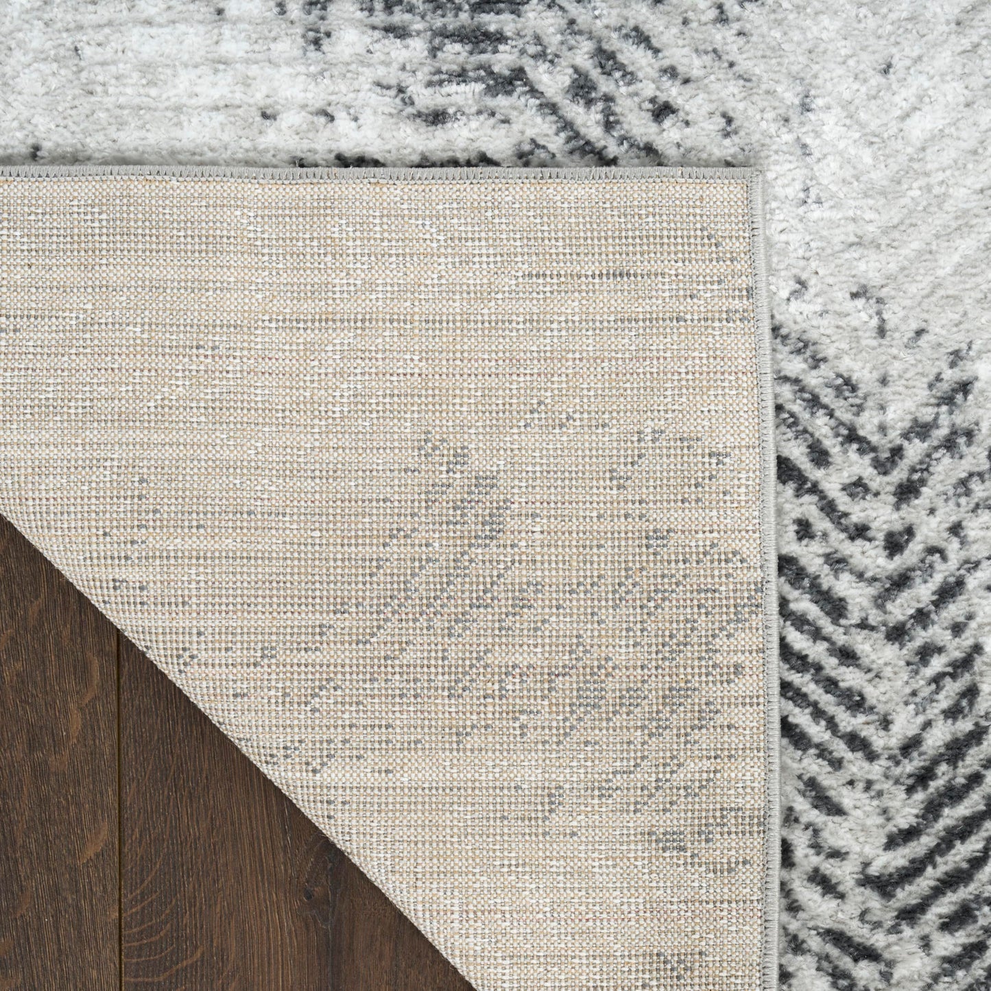 Nourison Home Dekor Grey Charcoal 5'3" x 7' Area Rug - Easy Clean, Non Shedding, Bed Room, Living Room, Dining Room, Kitchen (5' x 7')