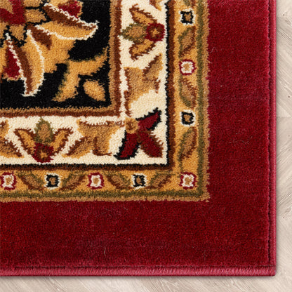 Well Woven Barclay Collection Medallion Kashan Red 5x7 (5'3" x 7'3") Area Rugs - Stain & Fade Resistant - Perfect Red Rug for Living Room, Bedroom, or Dining Room