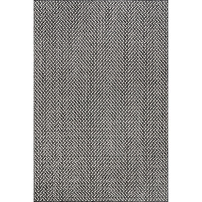 Nuloom Outdoor Performance Camryn Grey/Ivory, 8' x 10', Herringbone, Soft, High Traffic, Stain Resistant, Easy Clean, Durable Area Rug for Indoor/Outdoor Patio, Deck, Porch, Garden, Courtyard