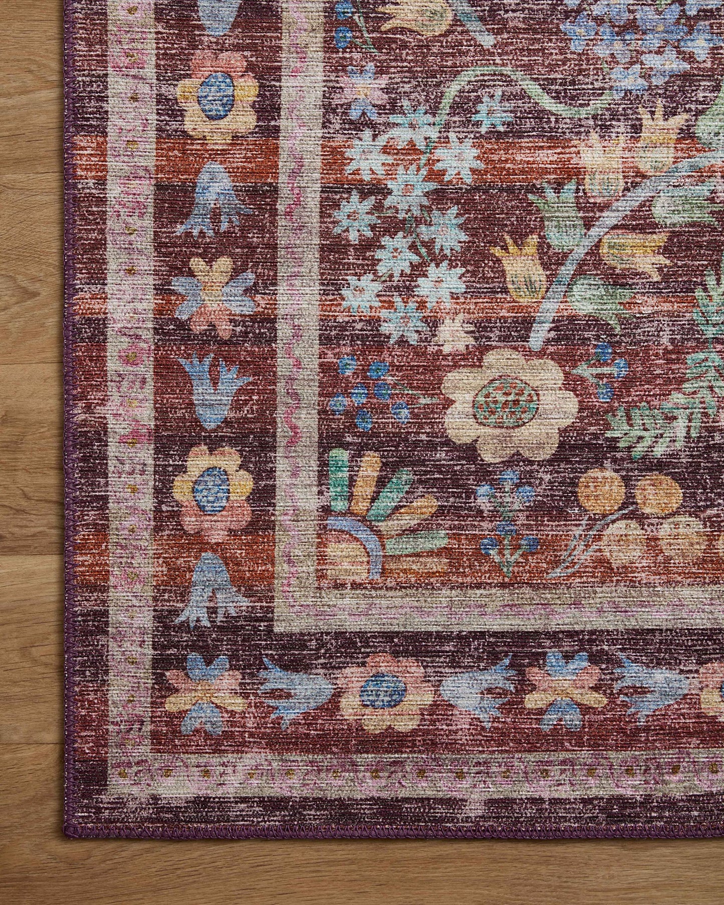 Loloi Rifle Paper Co. Maison Collection MAO-06 Red 7'-6" x 9'-6", .19" Pile Height, Area Rug