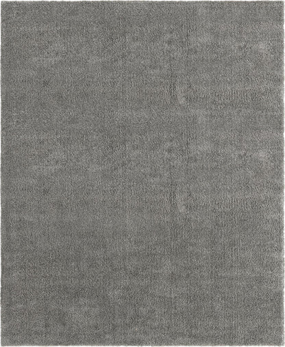 Rugs.com Solid Frieze Collection Rug – 8x10 Gray Shag Rug Perfect for Living Rooms, Large Dining Rooms, Open Floorplans