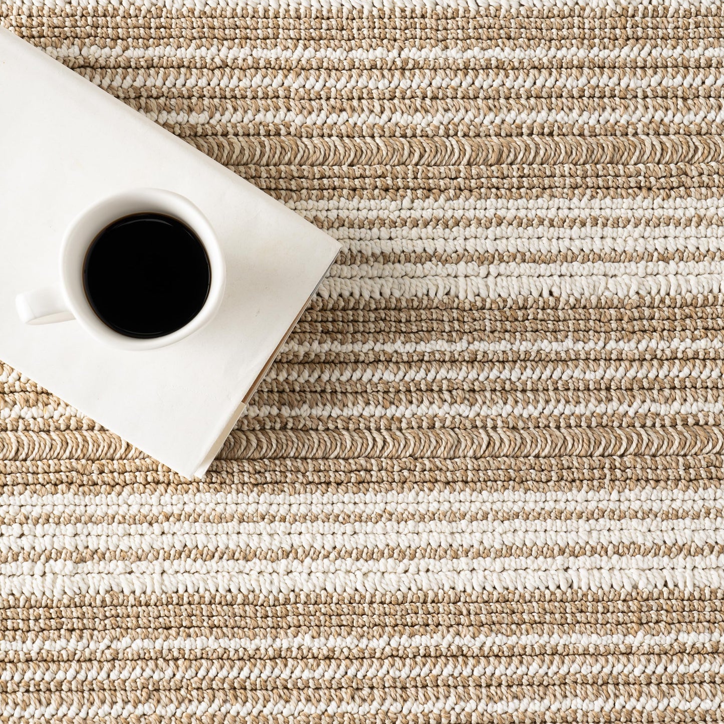 nuLOOM 4' x 6' Plush Indoor/Outdoor Area Rug, UV-Resistant, Long Loop Construction, Oeko-TEX Certified, Paito, Balcony, Hermine Brown