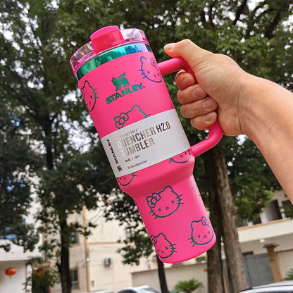 X PINK Stanley Quencher H2.0 Tumbler – 40 oz Travel Cup