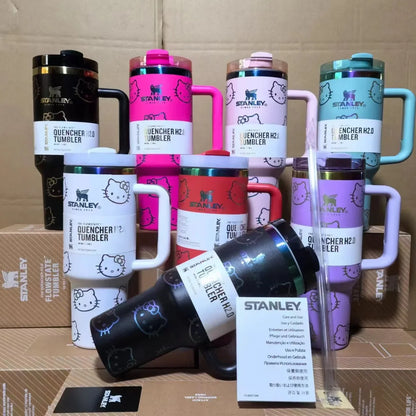 KT PINK Stanley Quencher H2.0 Tumbler – 40 oz Travel Cup