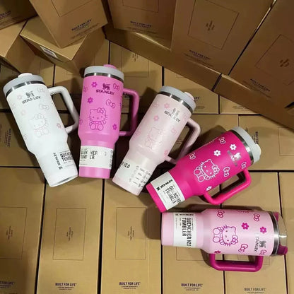 KT PINK Stanley Quencher H2.0 Tumbler – 40 oz Travel Cup