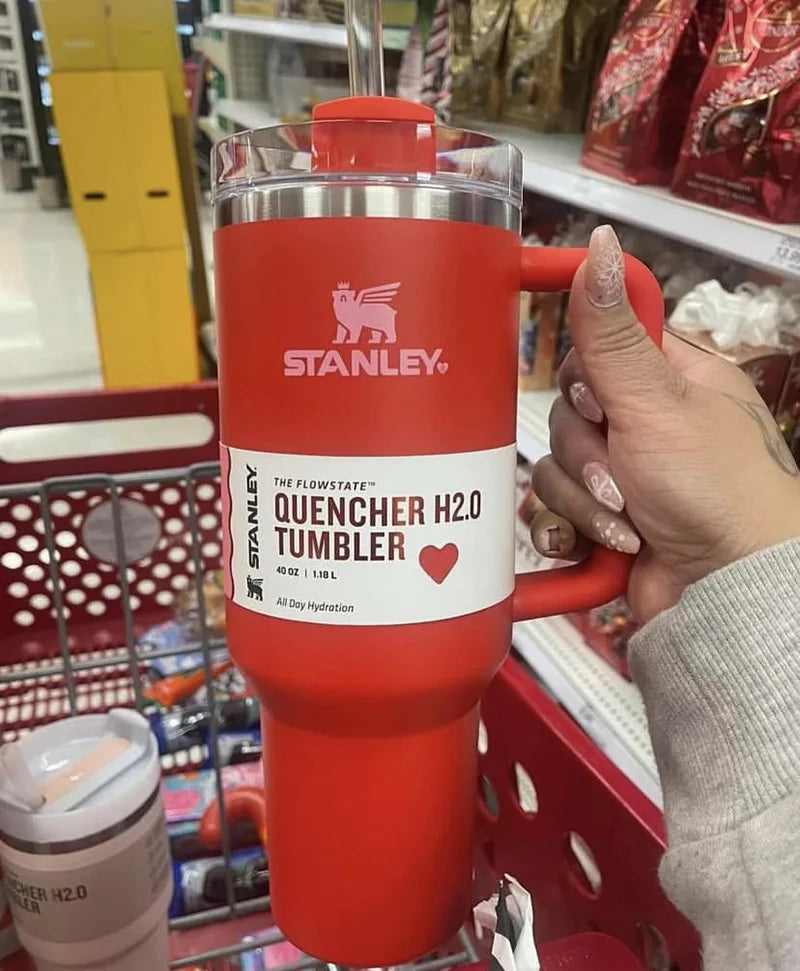 Hot pink Stanley Quencher H2.0 Tumbler – 40 oz Travel Cup