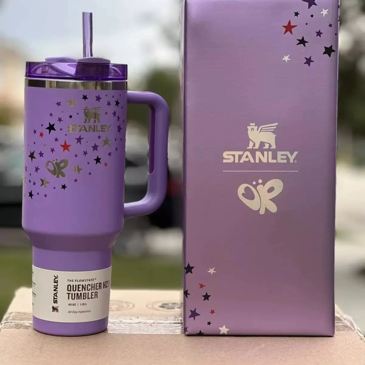 Pink Stanley Quencher H2.0 Tumbler – 40 oz Travel Cup