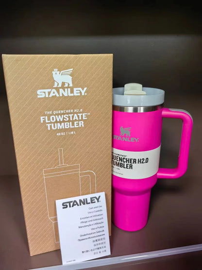 X PINK Stanley Quencher H2.0 Tumbler – 40 oz Travel Cup