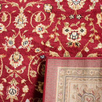 SAFAVIEH Lyndhurst Collection Area Rug - 10' x 14', Red & Ivory, Traditional Oriental Design, Non-Shedding & Easy Care, Ideal for High Traffic Areas in Living Room, Bedroom (LNH312A)