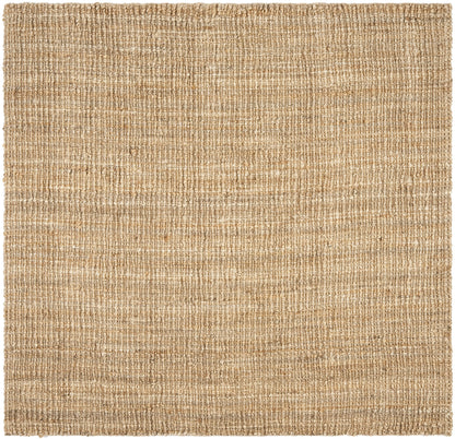 SAFAVIEH Area Rug 4' Square - Natural Fiber Collection - Natural Brown, Handmade Jute, Farmhouse Style, Chunky Textured Thick Pile (NF447A)