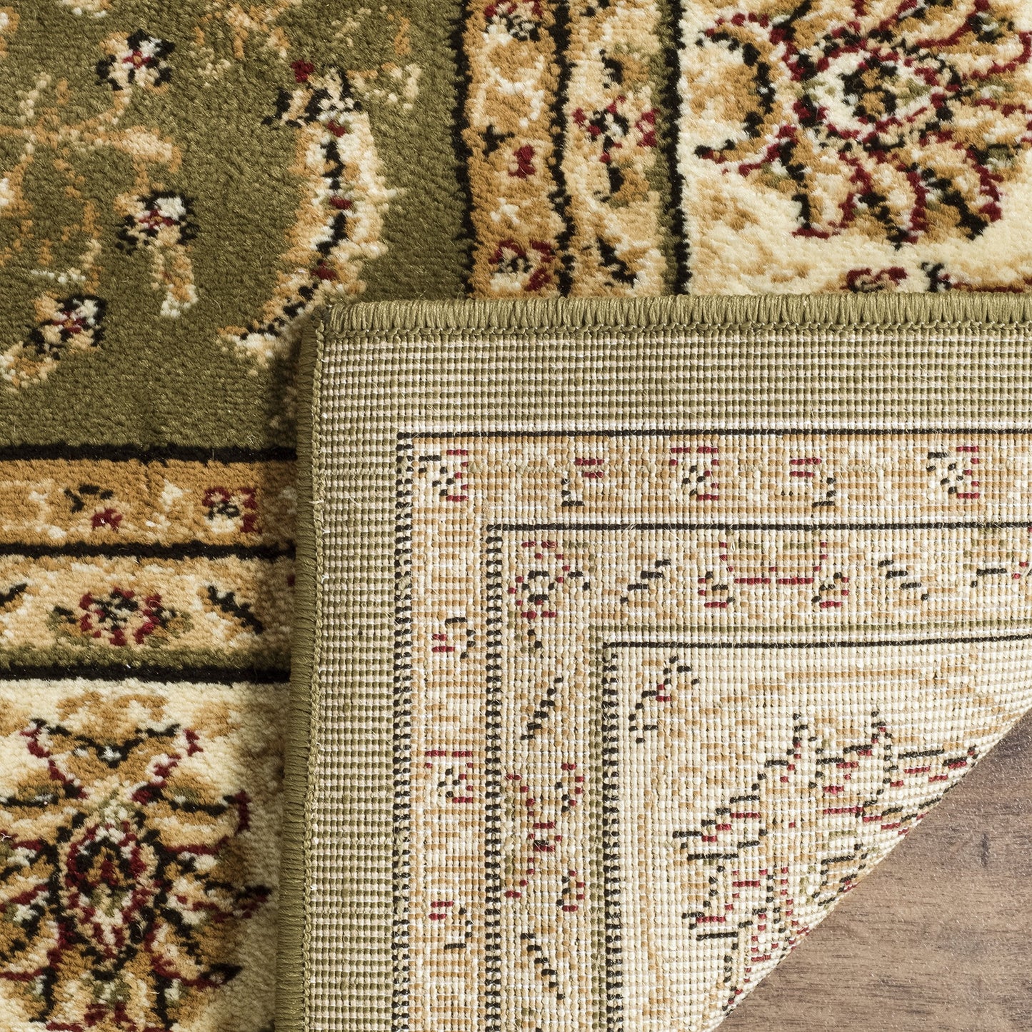 SAFAVIEH Lyndhurst Collection Area Rug - 9' x 12', Sage & Ivory, Traditional Oriental Design, Non-Shedding & Easy Care, Ideal for High Traffic Areas in Living Room, Bedroom (LNH219B)