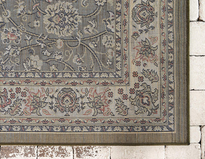 Unique Loom Sialk Hill Collection Area Rug - Washington (6' 1" x 9' Rectangle Green/Hunter Green)