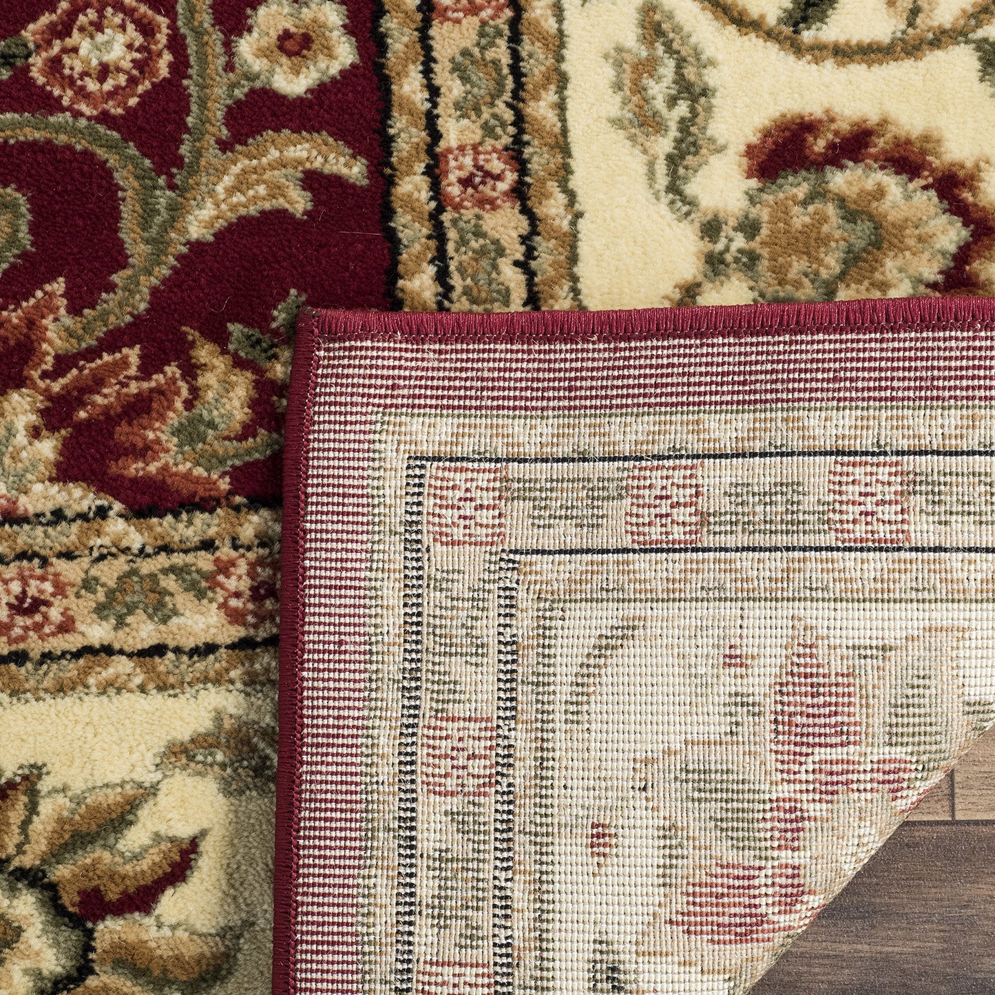 SAFAVIEH Lyndhurst Collection Runner Rug - 2'3" x 8', Red & Ivory, Traditional Oriental Design, Non-Shedding & Easy Care, Ideal for High Traffic Areas in Living Room, Bedroom (LNH212F)