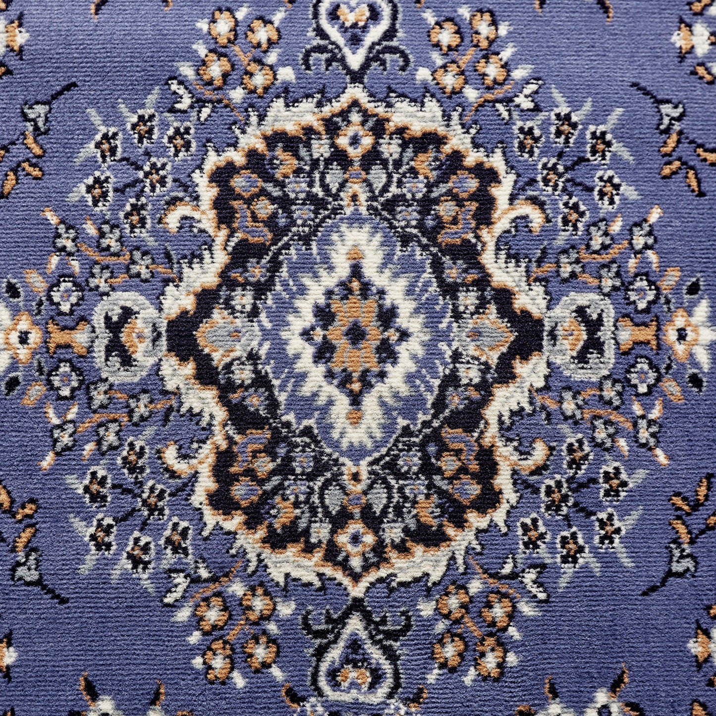 Home Dynamix Premium Sakarya Traditional Medallion Area Rug, Country Blue/Brown, 3'7"x5'2"