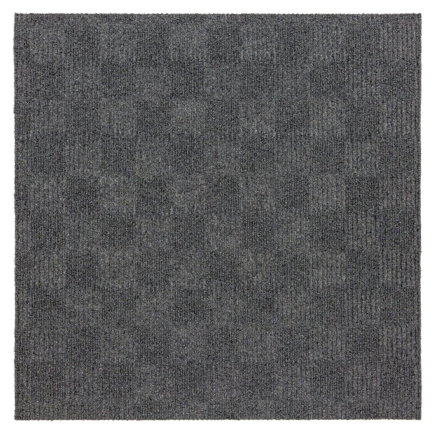 Mohawk Home 24" x 24" Indoor/Outdoor 0.25" Pile Height, Peel and Stick Carpet Tile, Grey Polyester, (15 Tiles) (60 sqft/Box)
