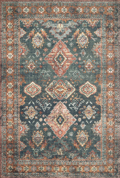 Loloi Skye Collection SKY-10 Sea/Rust 9'-0" x 12'-0" Area Rug
