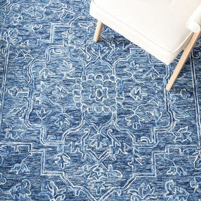 SAFAVIEH Area Rug 8x10 - Metro Collection - Large - Blue, Handmade Wool, Ideal for Living Room, Bedroom, Office, Dining Space (MET115M)