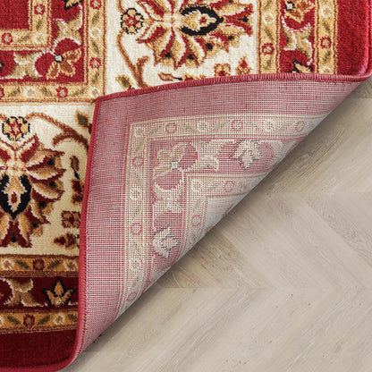 Well Woven Barclay Collection Sarouk Red 5x7 Area Rug - for Living Room, Bedroom, and Dining Room