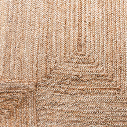 SAFAVIEH Area Rug 6x9 - Cape Cod Collection - Natural Brown, Handmade Braided Flat Weave Jute (CAP252A)