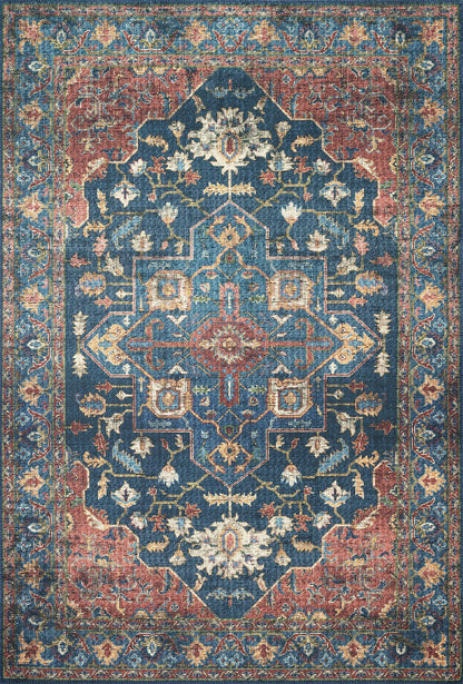 Loloi Skye Collection SKY-08 Denim/Brick 9'-0" x 12'-0" Area Rug