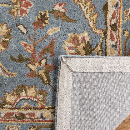 SAFAVIEH Heritage Collection Accent Rug - 2' x 3', Blue & Blue, Handmade Traditional Oriental Wool, Ideal for High Traffic Areas in Entryway, Living Room, Bedroom (HG969A)