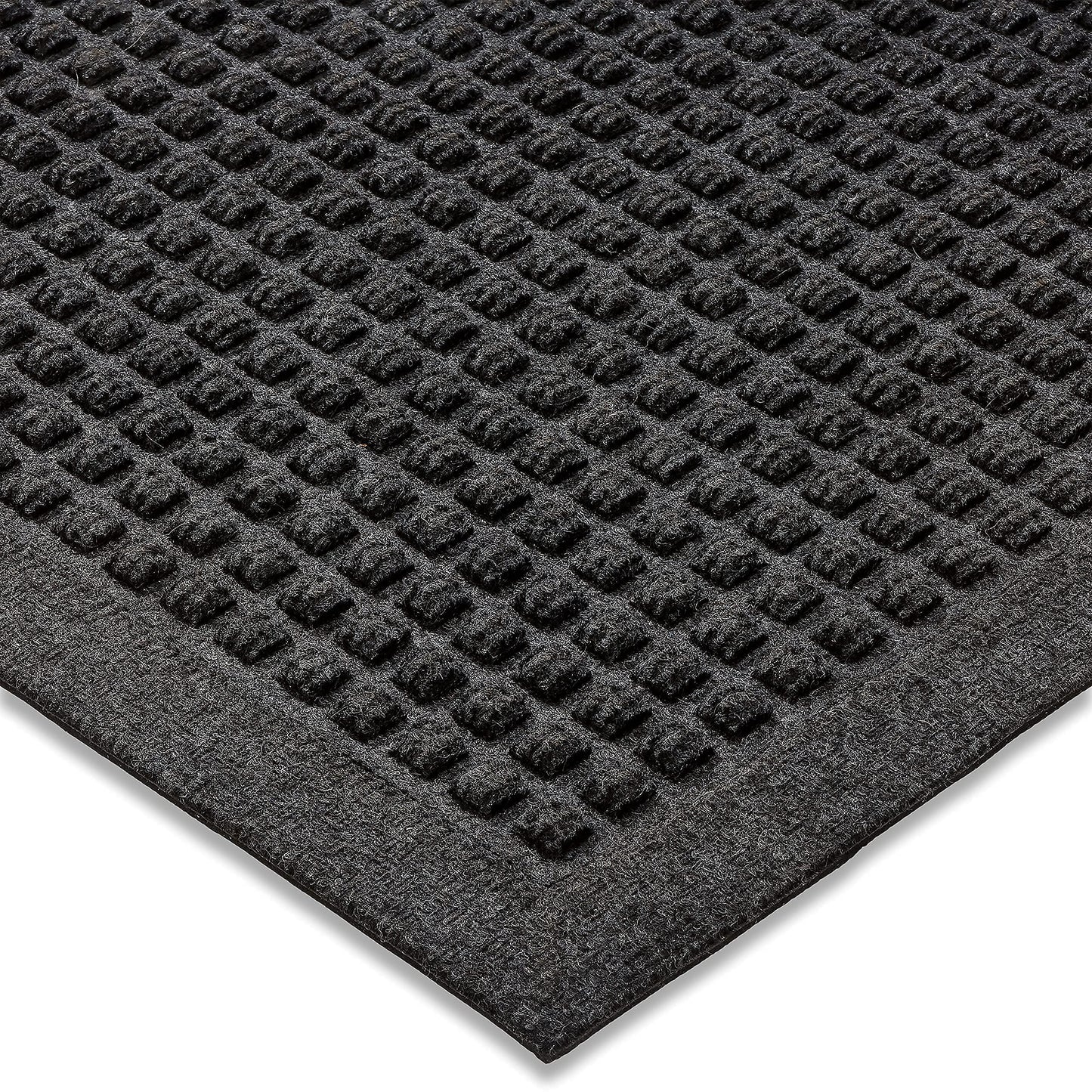 Ecomills Water Trapper Doormat, 36" x 60", Charcoal, Extra Large, Absorbent Entrance Mat for Mud, Rain, Snow, Indoor Outdoor, Non-Slip Rubber Backing, Stain Resistant, Heavy Duty